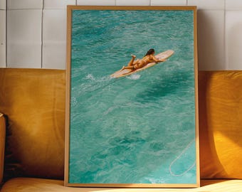 Surf Poster, Surf Wall Art, Beachy Prints, Beach Poster, Surf Posters,Cool Girl Wall Art, Cool Girl Prints, Hot Girl Prints, Hot Girl Summer