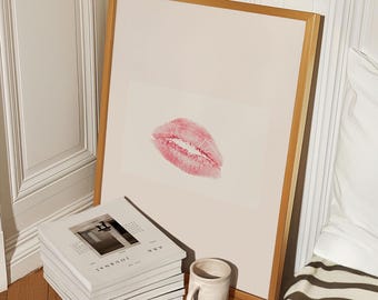 Lipstick Kiss Print, Room Decor For Teens, Cool Girl Wall Art, Vogue Prints, Beauty Poster, Cool Posters, Marilyn Monroe, Fashion Wall Art