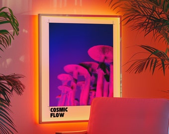 COSMIC FLOW, Dopamine Decor, Trippy Poster, Maximalist Wallpaper, Psychedelic Poster, Maximalist Decor, Psilocybin, Funky Home Decor