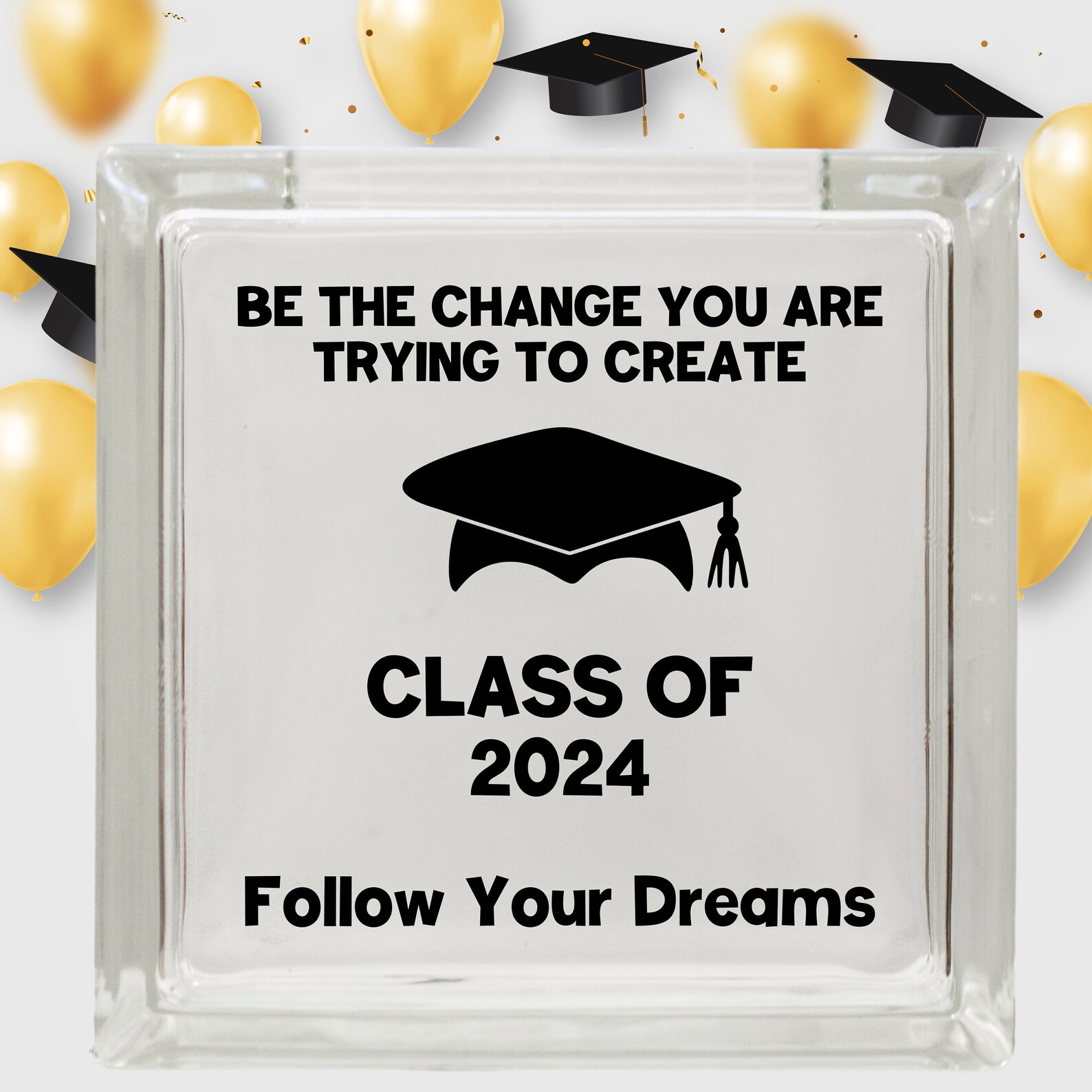 Personalized Glass Blocks for the Graduate, Homemade Gifts for Her and ...