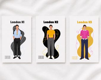 Concert Memory Card Print | Together Tour London Outfit Illustration (A6)