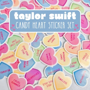 Taylor Swift Herz Sticker Set | Geschenkidee für Swifties | für Kalender, Planer oder Bullet Journal