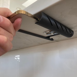 Under Desk Phone Holder: Focus Dock with Adhesive Strip