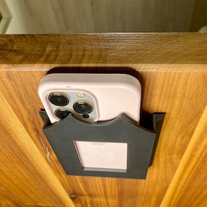 Under Desk Phone Holder, 3D Printed Hidden Hard Drive Mount, Office Phone Stand, Fits every phone, sleek design