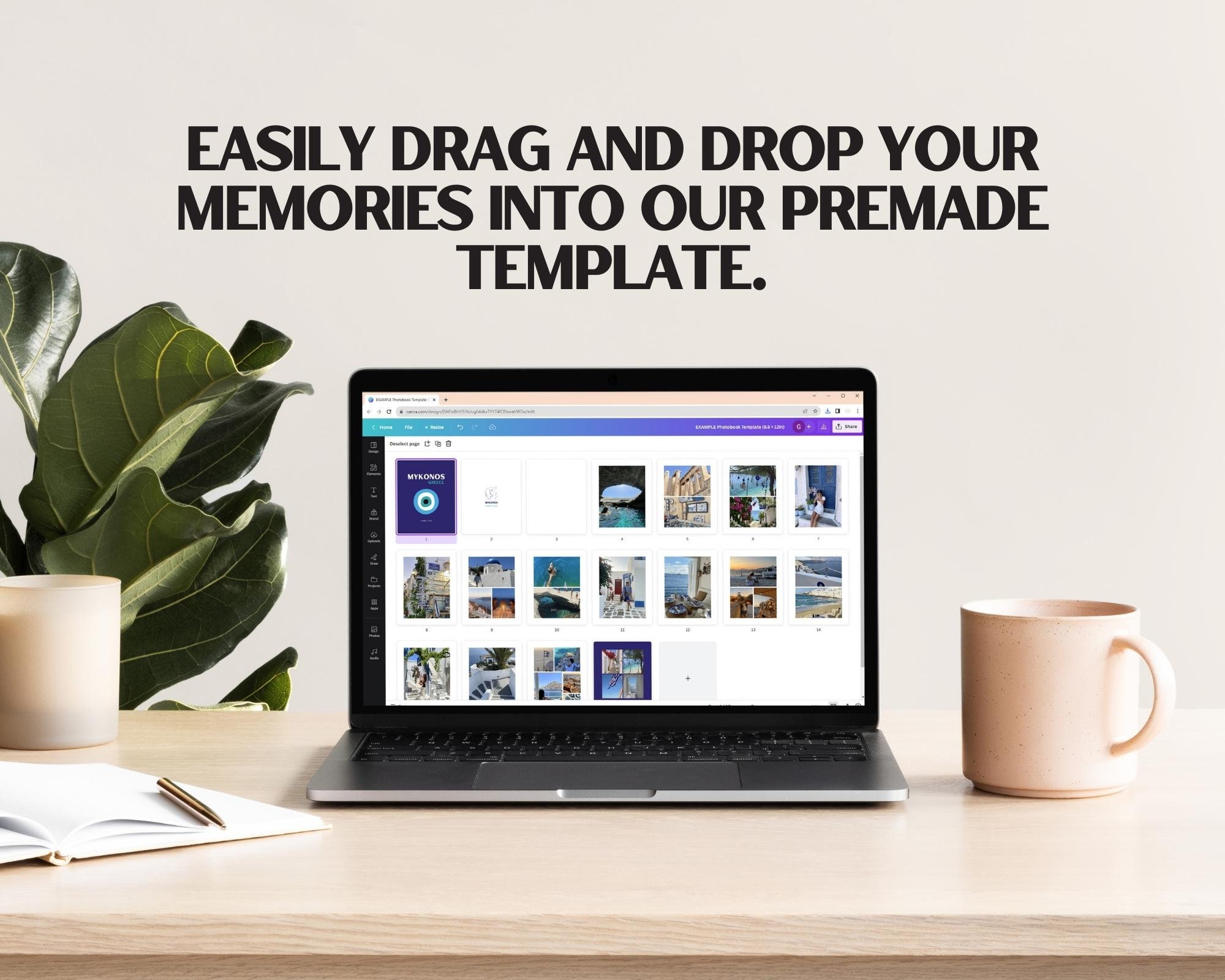 pink-bow-christmas-photo-book-template-customizable-coffee-book-table