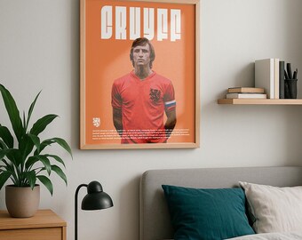 Johan Cruyff Netherlands Soccer Legend Art Print (digital Download
