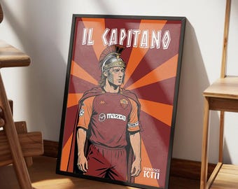 Francesco Totti Wall Art - Printable poster (Digital Download - No physical product) - Rome