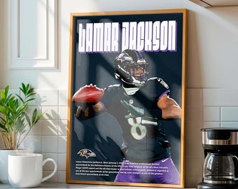 Jackson Poster: NFL Wall Art (Digital Download- No physical product) Ravens Football