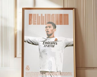 Jude Bellingham Real Madrid Poster: Football Art Print (Digital Download - No physical product)