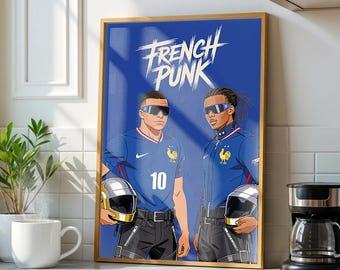 Mbappe France Digital Poster- French Punk- Kounde (Digital Download - No physical product)