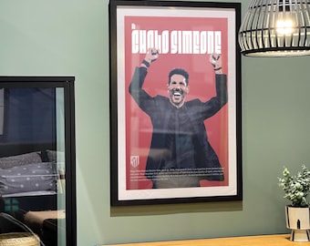 Simeone Atletico Madrid Football Art Print - Cholo Digital Poster (Digital Download - No physical product)