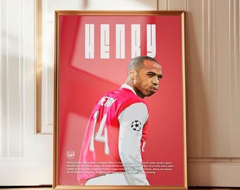 Henry Arsenal Poster: Soccer Wall Art (Digital Download, no physical product)