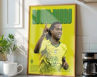 Ronaldinho Brazil Digital Poster: Soccer Wall Art (Digital Download - No physical product)
