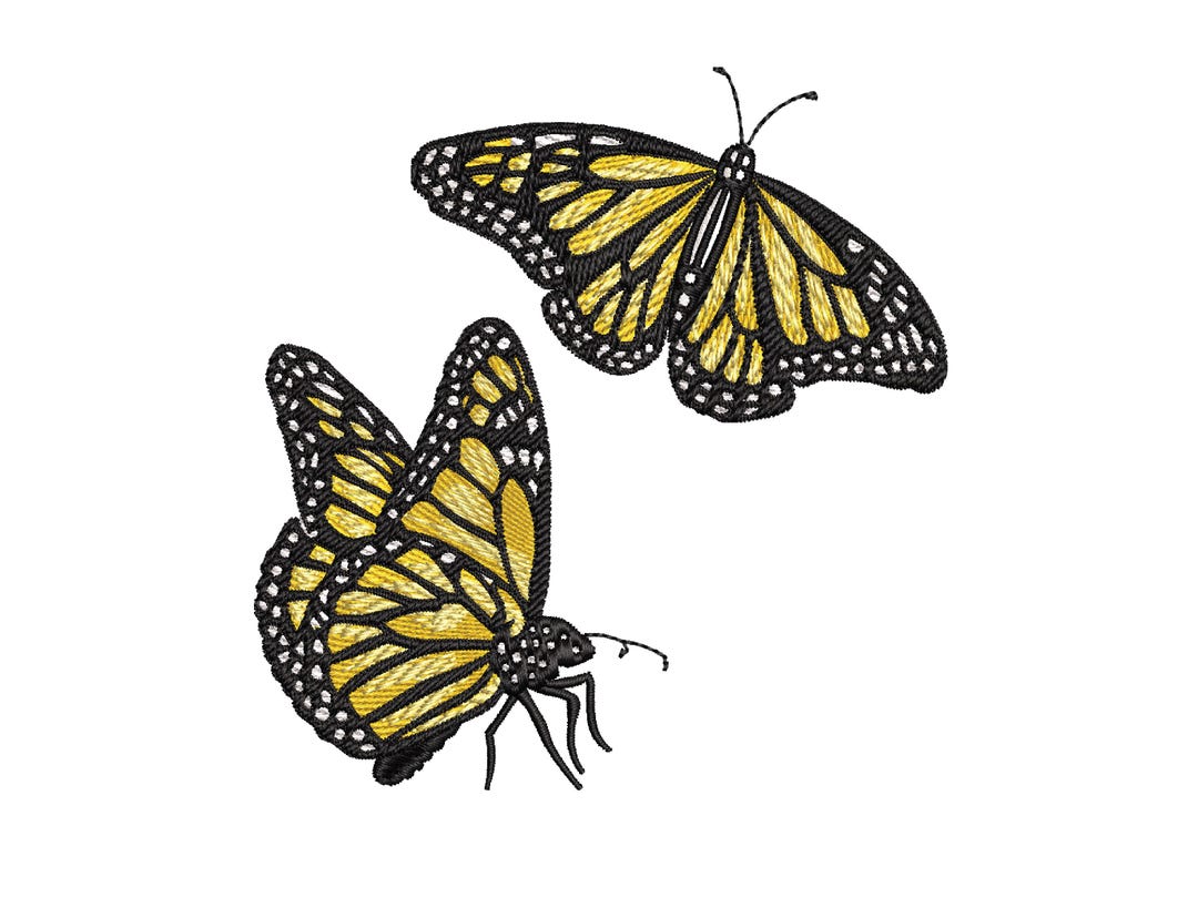 Monarch Butterfly Machine Embroidery Pattern | Instant Download - Etsy