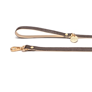 Handgefertigte Italienische Hundeleine aus Leder - Onyx Collection