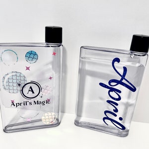 Handcrafted Slim Notebook Water Bottles - 420ml - Personalized Flask Design - Ideal for Handbags & Backpacks - Unique Colorado Made Gift