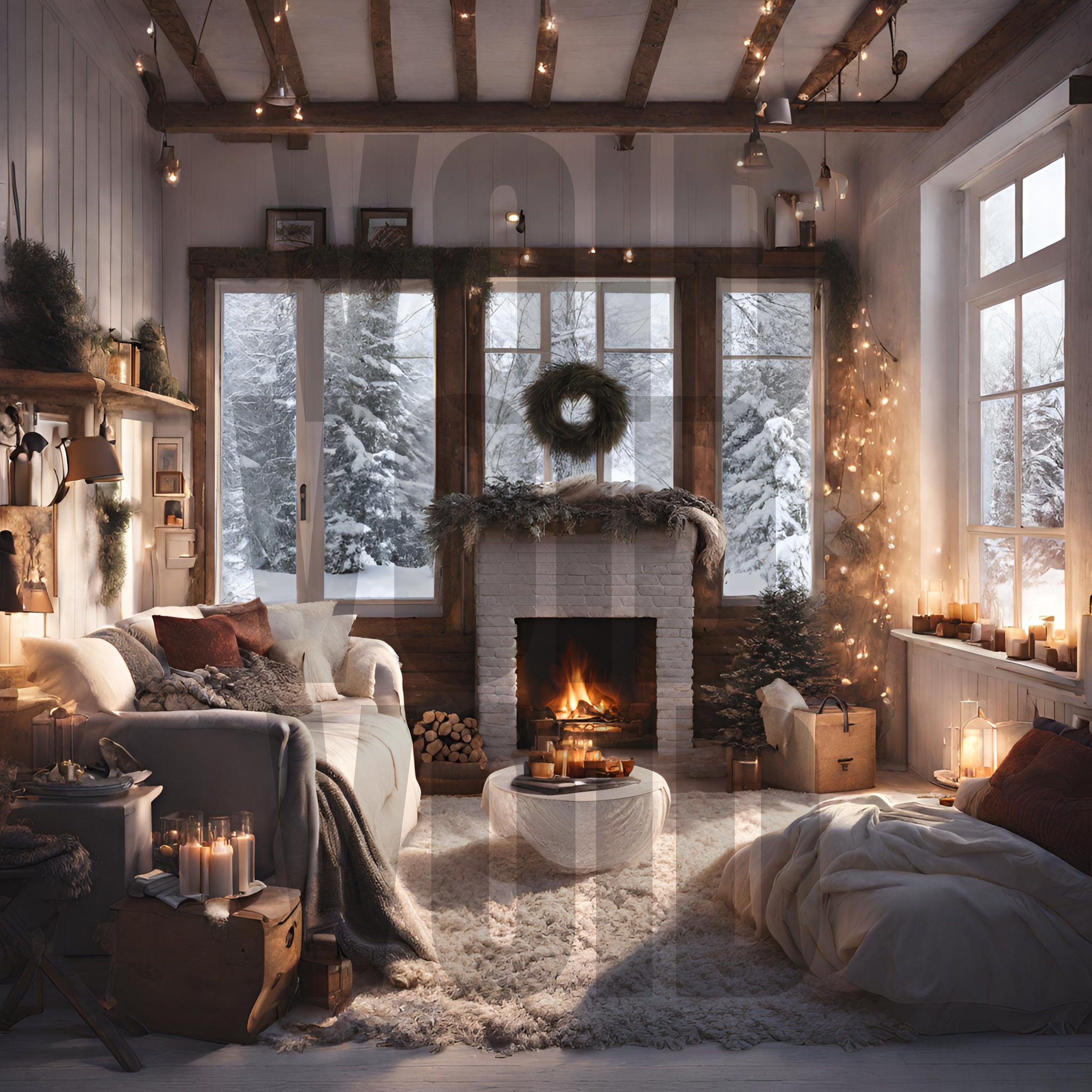 Winter Wonderland Wallpaper Christmas Desktop Background - Etsy