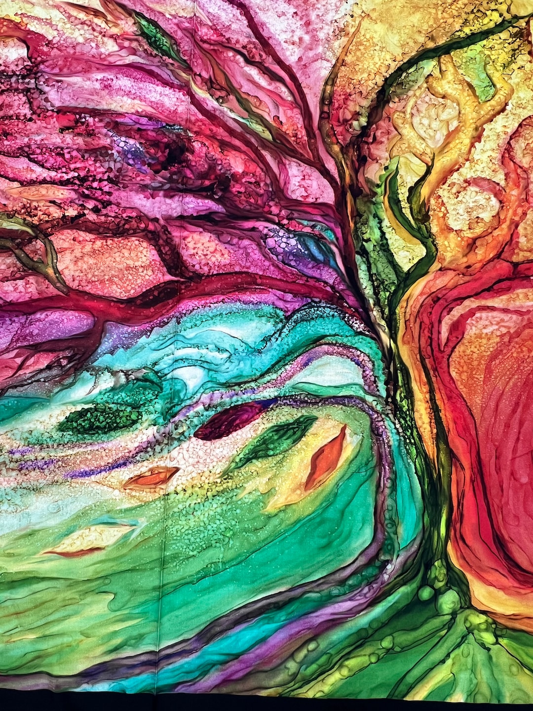 Quilting Treasure, Windswept 24x36 Tree Fabric Panel Etsy