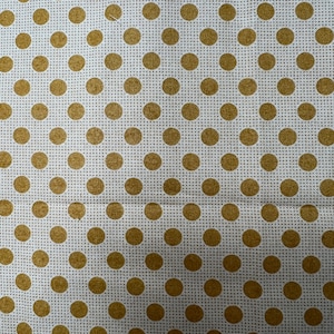 Tilda basics, Medium dots, Flaxen yellow by Tilda fabric Rare out of print fabric