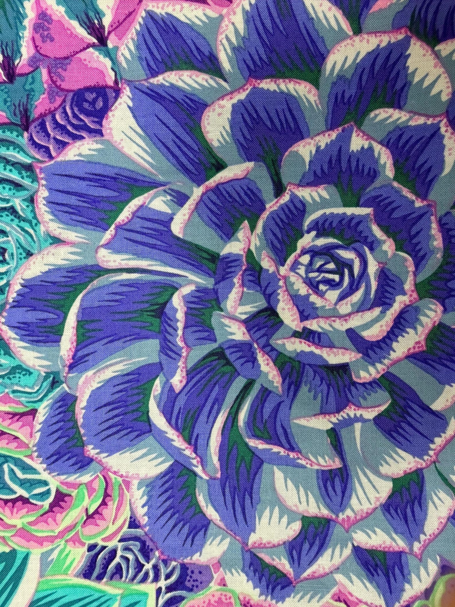 Rare, Out of Print, Kaffe Fassett Collective Pwpj113 House Leeks, Large ...