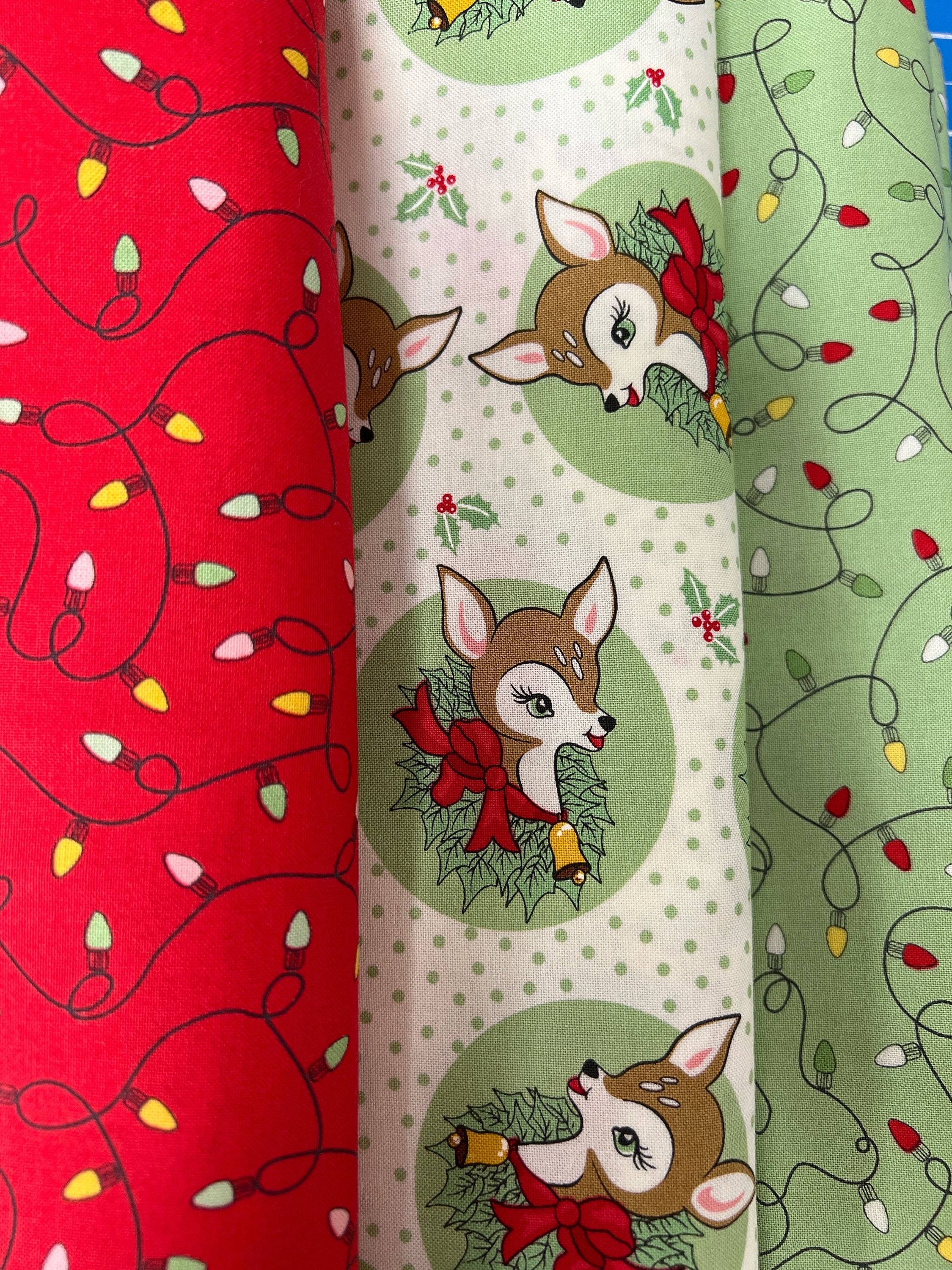 Deer Christmas Moda Fabric - By the Quarter Yard