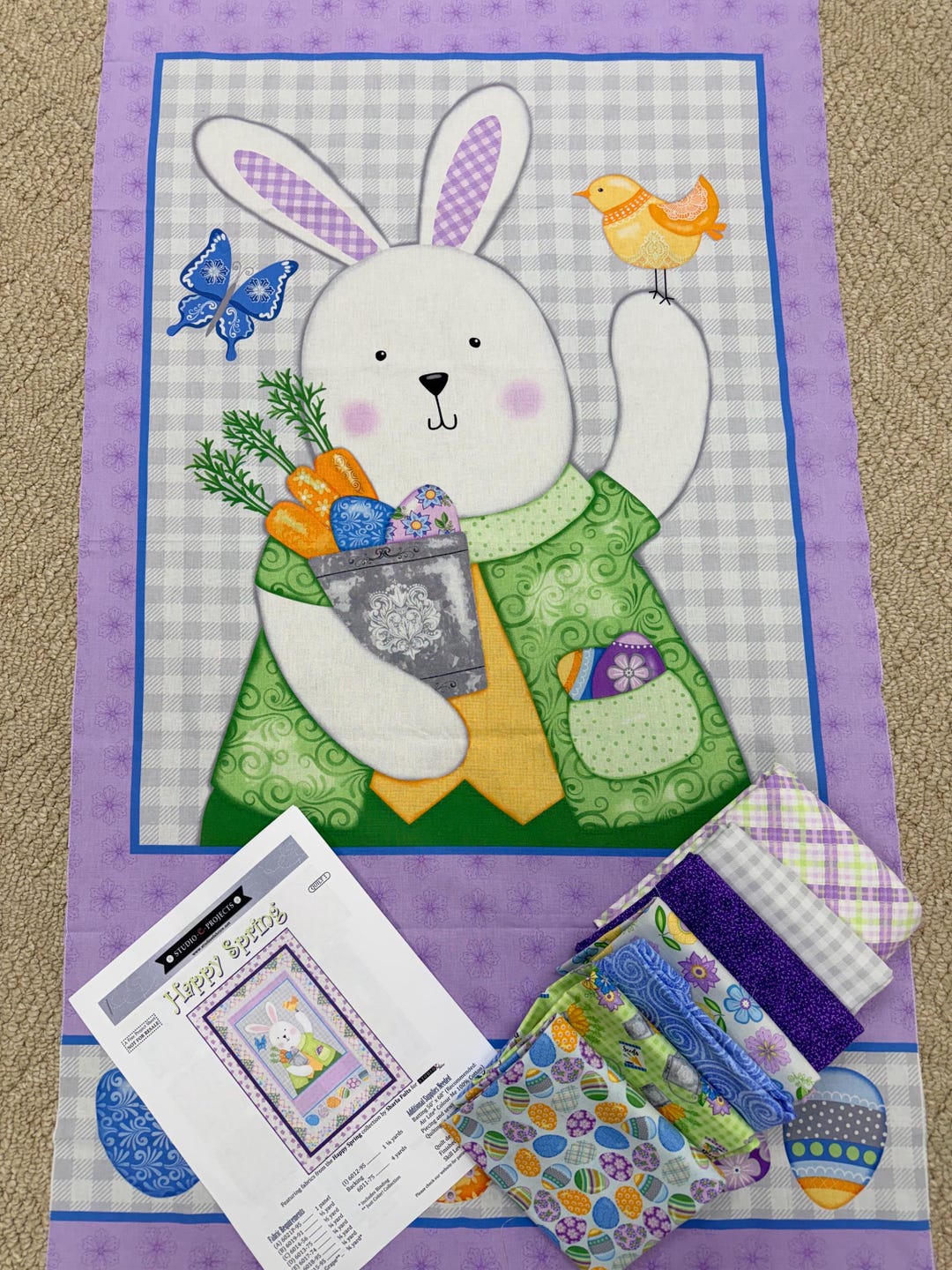 Happy Spring Easter Bunny Quilt Kit by Sharla Fults for Studio E ...