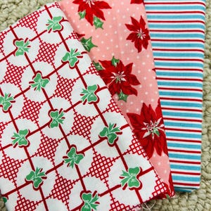 Sweet Christmas fat quarter bundle by Urban Chiks for Moda fabric, out of print. Set of 3