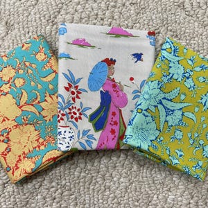 Bloomsville collection Tilda fat quarter bundle, 3 piece fat quarter bundle, Garden Vista Dove, and Abloom blenders.