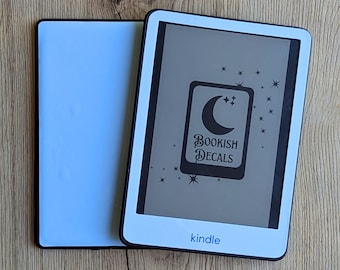 Funda reutilizable para Kindle en color azul bebé, calcomanía para decorar tu Paperwhite, modelo básico, con logotipo, regalo para primavera y verano.