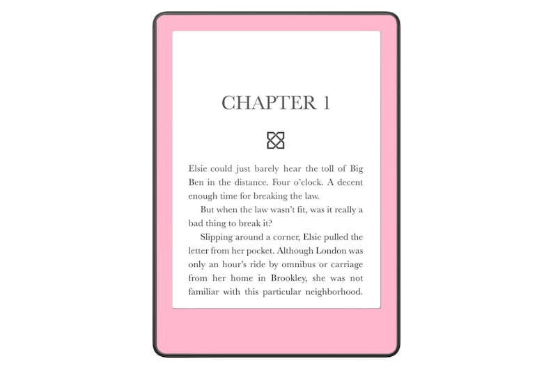 Baby Pastel Pink Reusable Skin for Kindle, Kobo, Amazon Fire