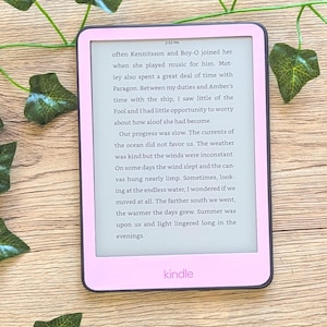 Pink Kindle Reusable Amazon Skin, Decal, Decorate your Paperwhite, 12th, 11th, 10th, Basic Model, With Logo, Gift, Spring, Summer