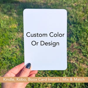 Étuis personnalisés pour cartes de vœux pour Kindle, Kobo, Amazon Fire | Dos décoratif, choisissez à personnaliser, papier blanc, scribe, Clara, Balance