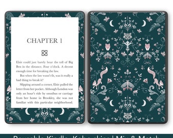 Fairytale Reusable Amazon Kindle skin, Forest Animals Kobo decal, decorate your Paperwhite, oasis, Libra