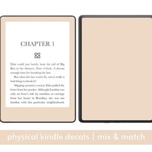 Zachtbeige herbruikbare Amazon Kindle & Kobo Skin, Kobo-sticker neutraal crème, versier je Paperwhite, oasis, Weegschaal, Boox