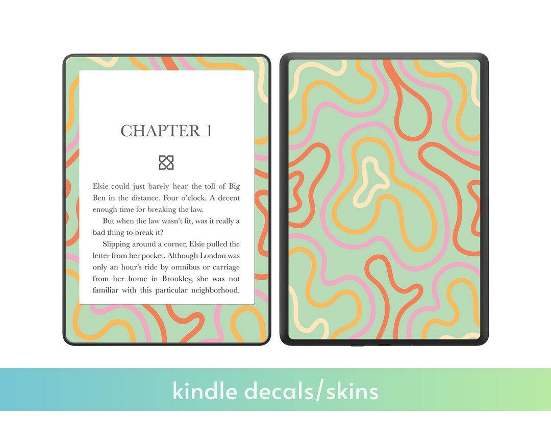 Kindle Decal Skin Decorate Cover Front & Back Separate Sage Etsy