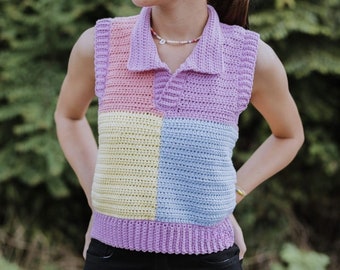 Crochet Collar Vest Top for women