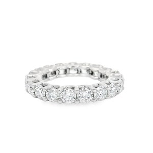 2ct Real Natural Diamond Full Eternity Band, Stackable Ring For Women, Minimalistic Ring, Wedding Band. 14K White Gold. Diamond Eternity