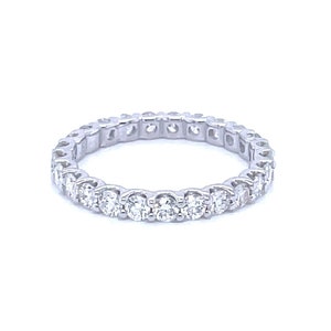 1.25ct Real Natural Diamond Full Eternity Band, Stackable Ring For Women, Minimalistic Ring, Wedding Band. 14K White Gold. Diamond Eternity