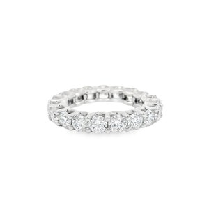 3ct Real Natural Diamond Full Eternity Band, Stackable Ring For Women, Minimalistic Ring, Wedding Band. 14K White Gold. Diamond Eternity