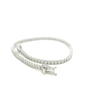 Real Diamond Tennis Bracelet. 2.5 Carat Tennis bracelet. Statement and stackable bracelet. Infinity bracelet. 14K Solid Gold
