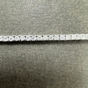 Tennis Bracelet Lab Grown Diamond. 1.5 5 carat. Stackable Bracelet. 14K Solid Gold tennis bracelet. Infinity Bracelet. Last Minute Gift. image 2
