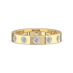 1ct Flush Set Full Eternity Band. Lab Grown Diamond. Wedding Band Eternity Band. Stackable Ring For Women. Eternity Ring