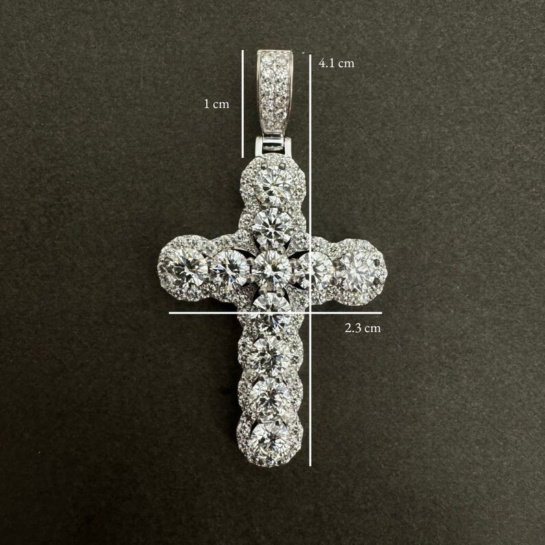 Real Diamond Cross Pendant. Unisex Diamond Pendant. Christian Faith Pendant. Religious Pendant