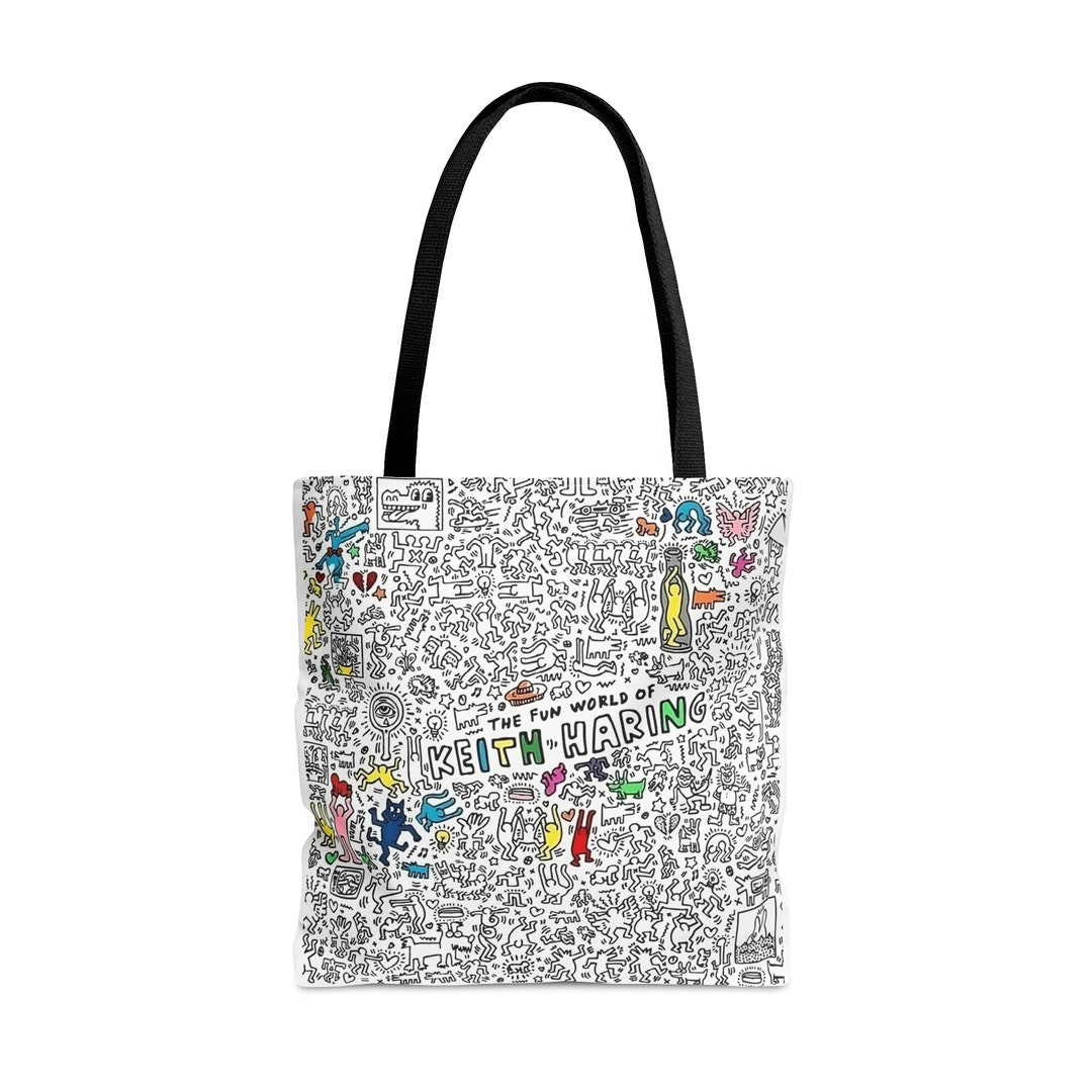 Keith Haring Tote Bag, Keith Haring Art Print Tote Bag, Christmas Gifts