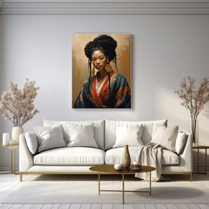 Ayoade - Black art - Black Woman Art - Black girl art - Black Woman print - Afro-Chinese art - Wall art Print - Wall Art Canvas