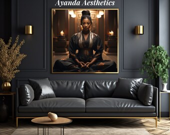 Black Woman Art Print – Afro-Chinese Woman Illustration