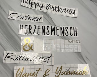 Sticker, Aufkleber, Beschriftungen | Personalisierte Aufkleber, Schriftzüge, Wunschtext, Beschriftungen, Sticker