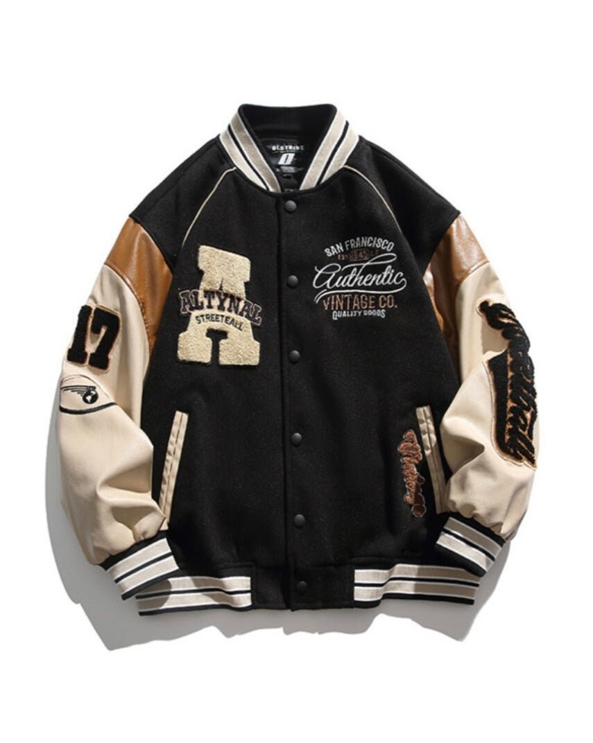 ALTYNAL Embroidered Varsity Baseball Jacketaltynal Embroidered Varsity ...