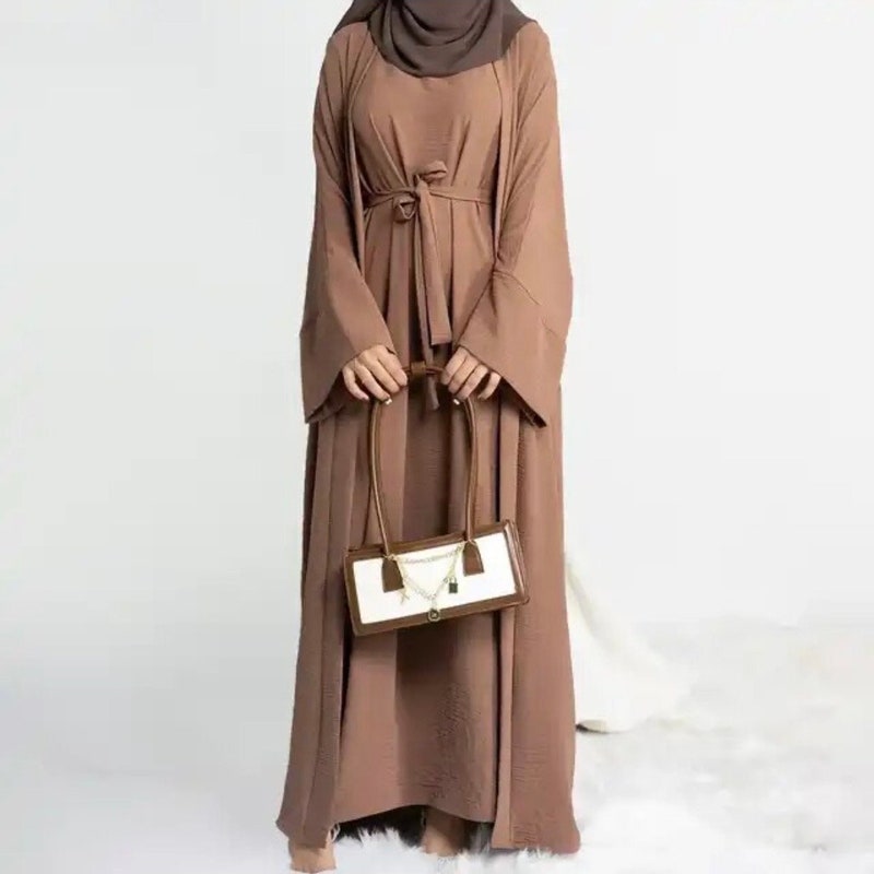 3-Piece Bridal Abaya Set with Pearl‑Embellished Organza Overlay PREORDER（NCS010） main image 0