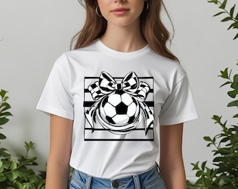 Soccer Ball Bow PNG: Cheerleading Design (Digital Download)